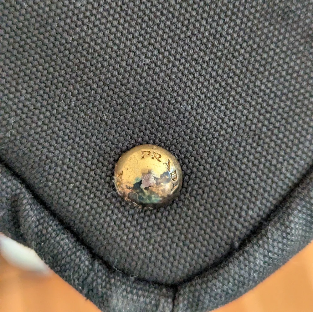 Black Prada Canapa Studded & Rhinestone Bag - Picture 15 of 17